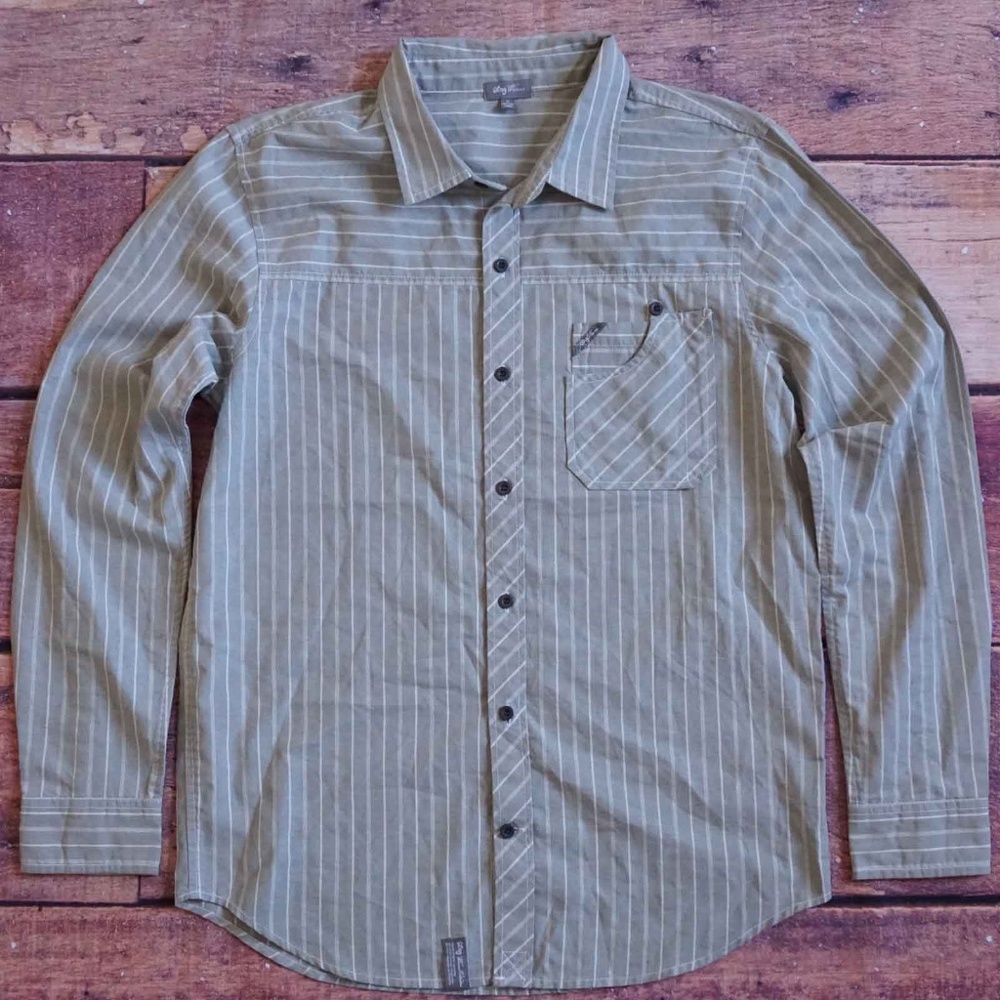LRG Wovens Button Up Shirt Long Sleeve Size Medium